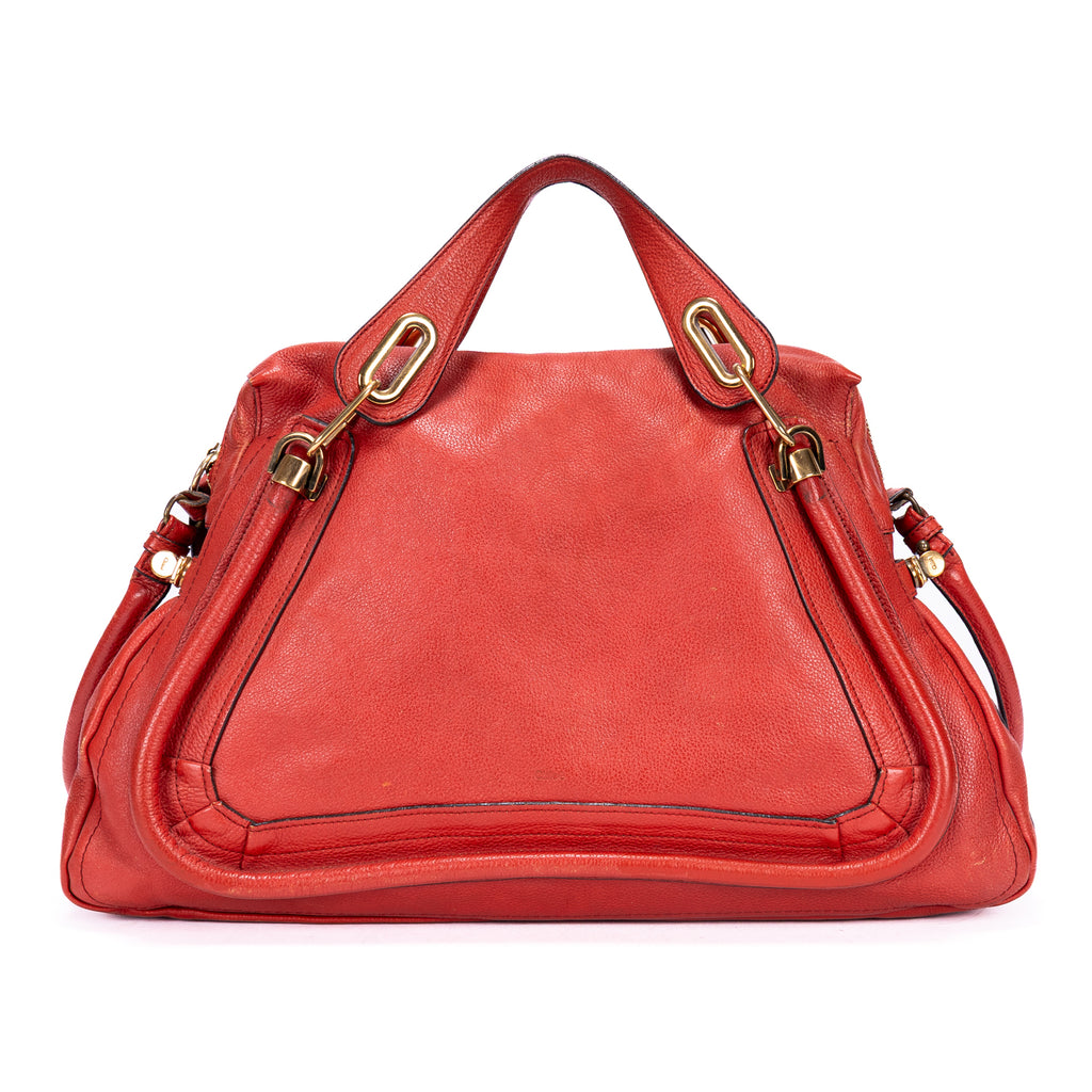 Shoulder Bag Large Paraty Large Red Grained Calfskin Leather