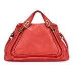Shoulder Bag Large Paraty Large Red Grained Calfskin Leather