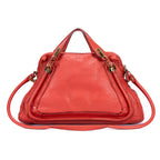 Shoulder Bag Large Paraty Large Red Grained Calfskin Leather