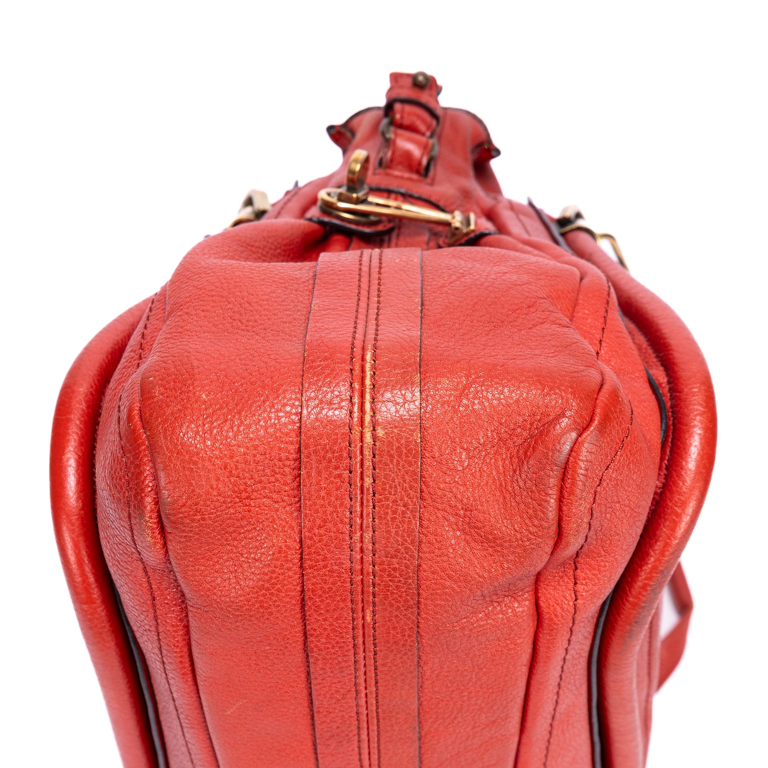 Shoulder Bag Large Paraty Large Red Grained Calfskin Leather