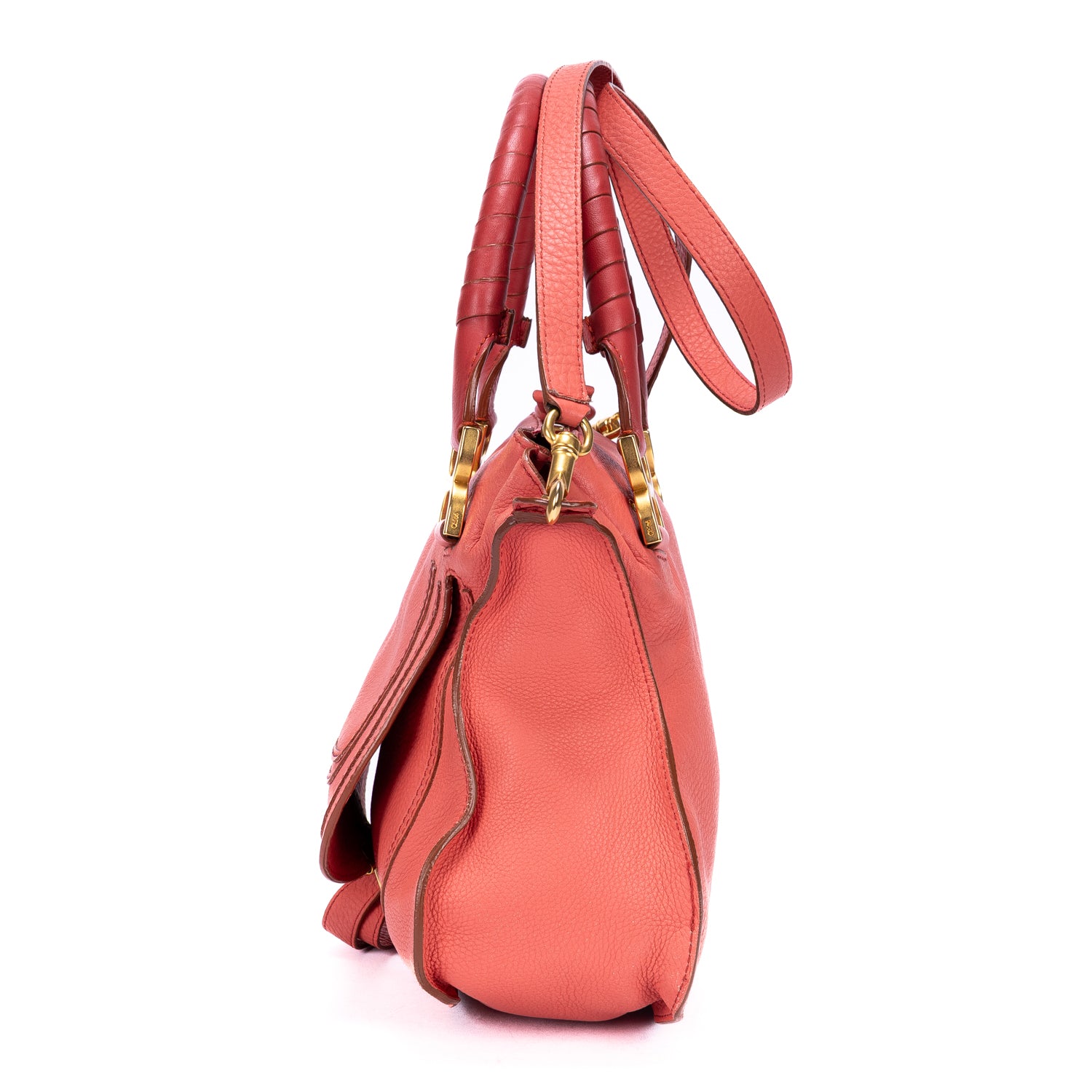 Shoulder Bag Medium Marcie Saddle Medium Pink Grained calfskin leather
