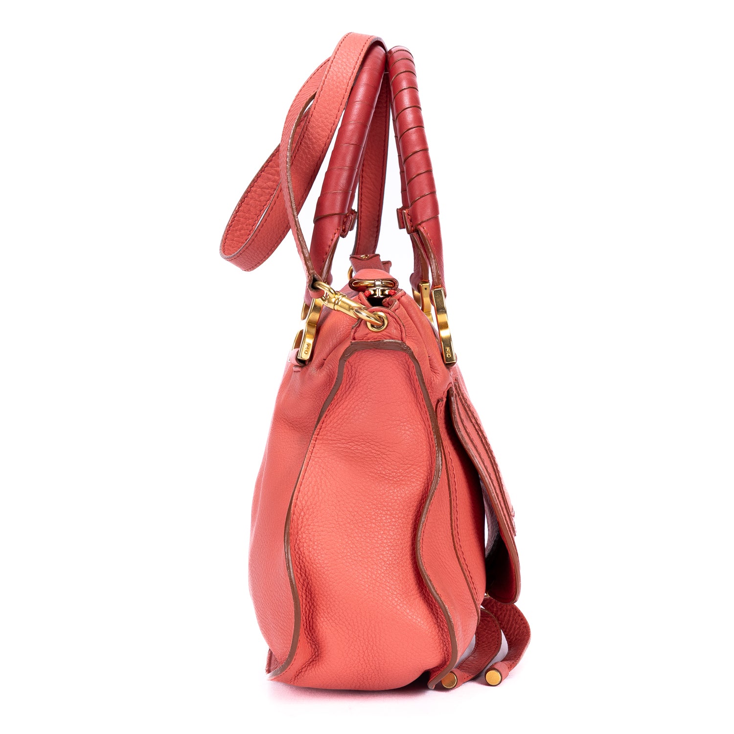 Shoulder Bag Medium Marcie Saddle Medium Pink Grained calfskin leather