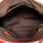 Sac porté épaule Marcie Medium rose poudré en cuir de veau grainé
