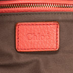 Sac porté épaule Marcie Medium rose poudré en cuir de veau grainé