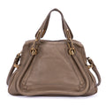 Shoulder Bag Medium Paraty Medium Brown Grained Calfskin Leather