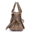 Shoulder Bag Medium Paraty Medium Brown Grained Calfskin Leather