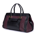 Handbag Ellis Boston Burgundy Smooth Calfskin Leather