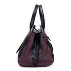 Handbag Ellis Boston Burgundy Smooth Calfskin Leather