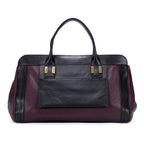 Handbag Ellis Boston Burgundy Smooth Calfskin Leather