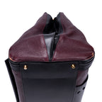 Handbag Ellis Boston Burgundy Smooth Calfskin Leather