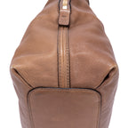 Shoulder Bag Elsie Satchel Beige Grained Calfskin Leather