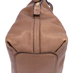 Shoulder Bag Elsie Satchel Beige Grained Calfskin Leather