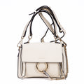 Bolso de hombro Faye Mochila Mini Piel de becerro beige
