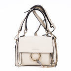 Bolso de hombro Faye Mochila Mini Piel de becerro beige