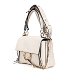 Bolso de hombro Faye Mochila Mini Piel de becerro beige