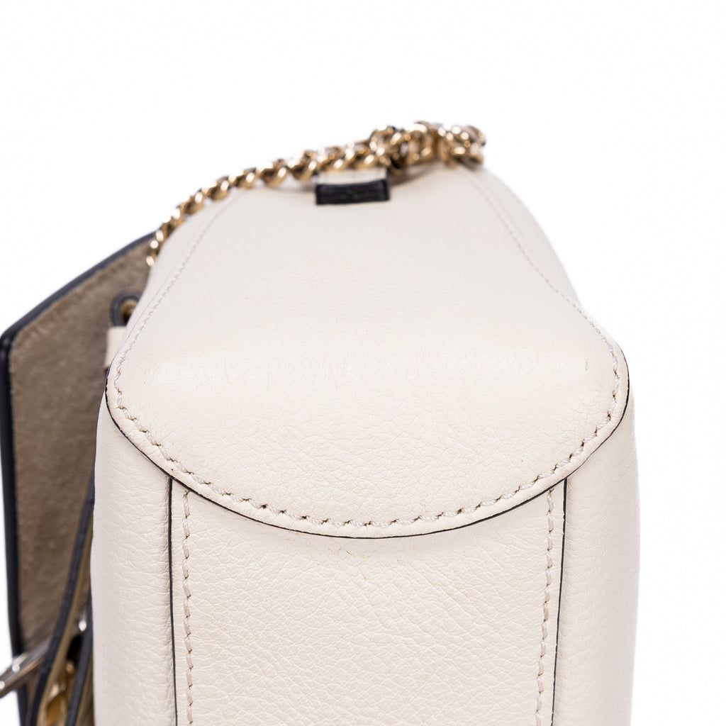 Shoulder Bag Faye Backpack Mini Beige Calfskin Leather