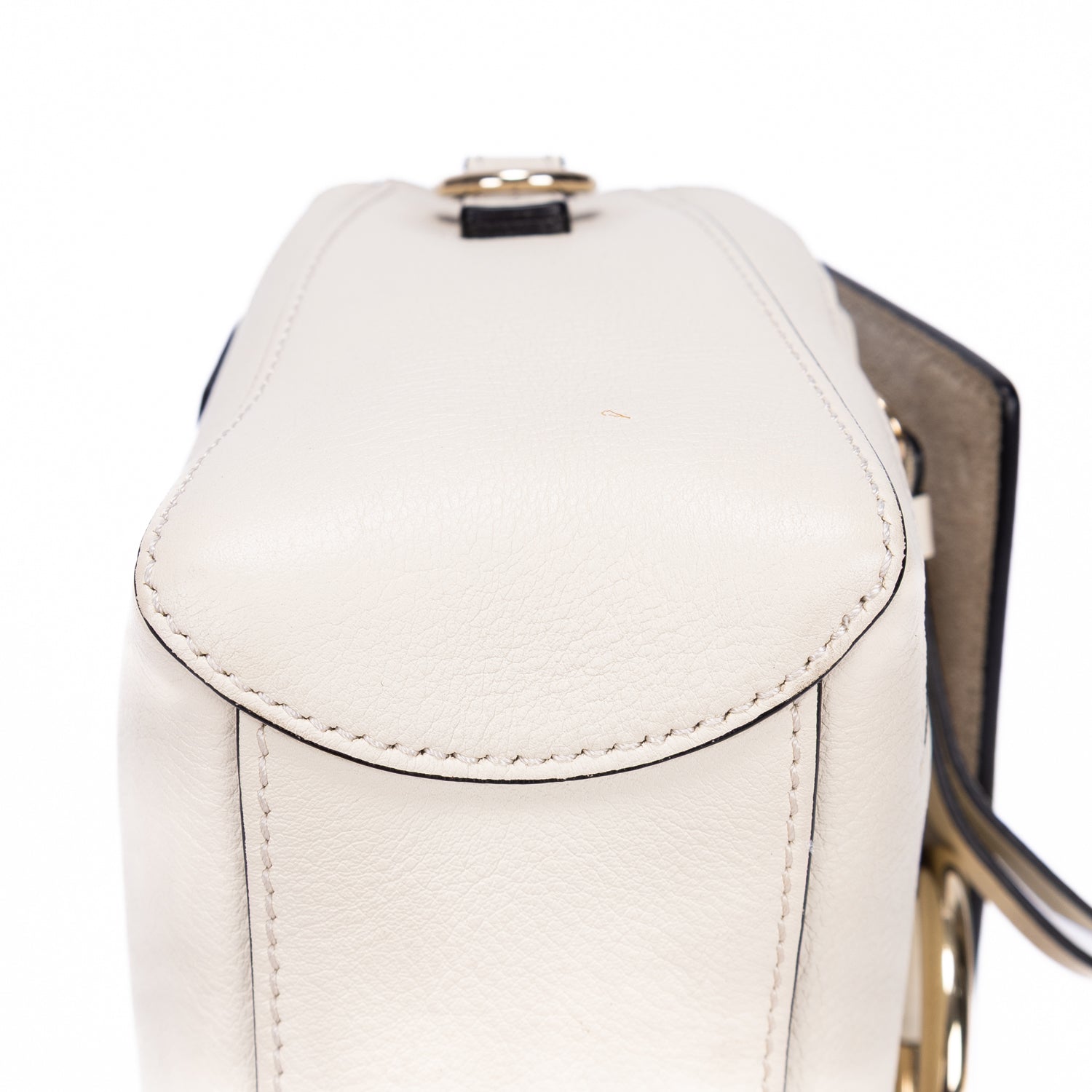 Bolso de hombro Faye Mochila Mini Piel de becerro beige