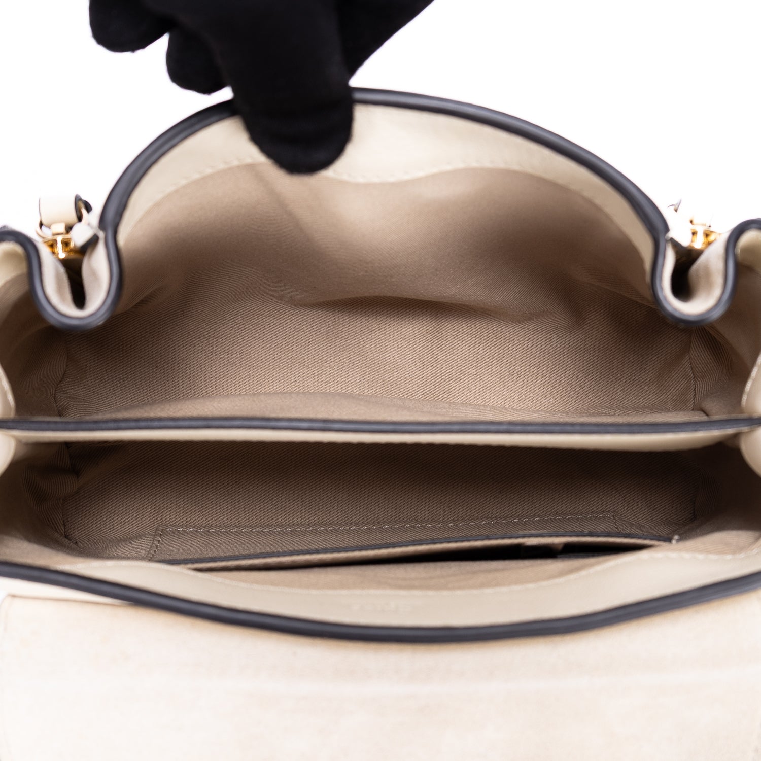 Shoulder Bag Faye Backpack Mini Beige Calfskin Leather