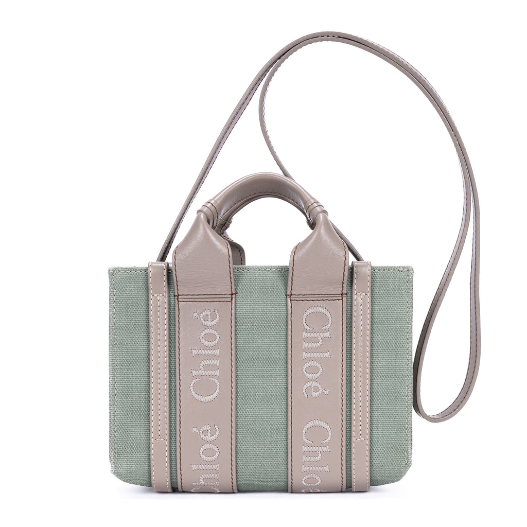 Shoulder Bag Mini Woody Tote Mini Green Canvas