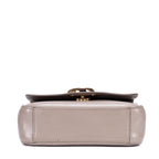 Sac porté épaule Mini C Crossbody Mini en cuir de veau lisse taupe
