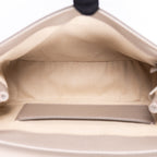 Sac porté épaule Mini C Crossbody Mini en cuir de veau lisse taupe