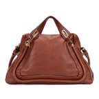Shoulder Bag Large Paraty Large Brown Grained Calfskin Leather