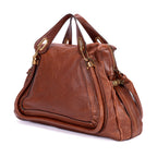 Shoulder Bag Large Paraty Large Brown Grained Calfskin Leather
