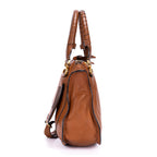 Shoulder Bag Medium Marcie Medium Tan Pebbled Calfskin Leather