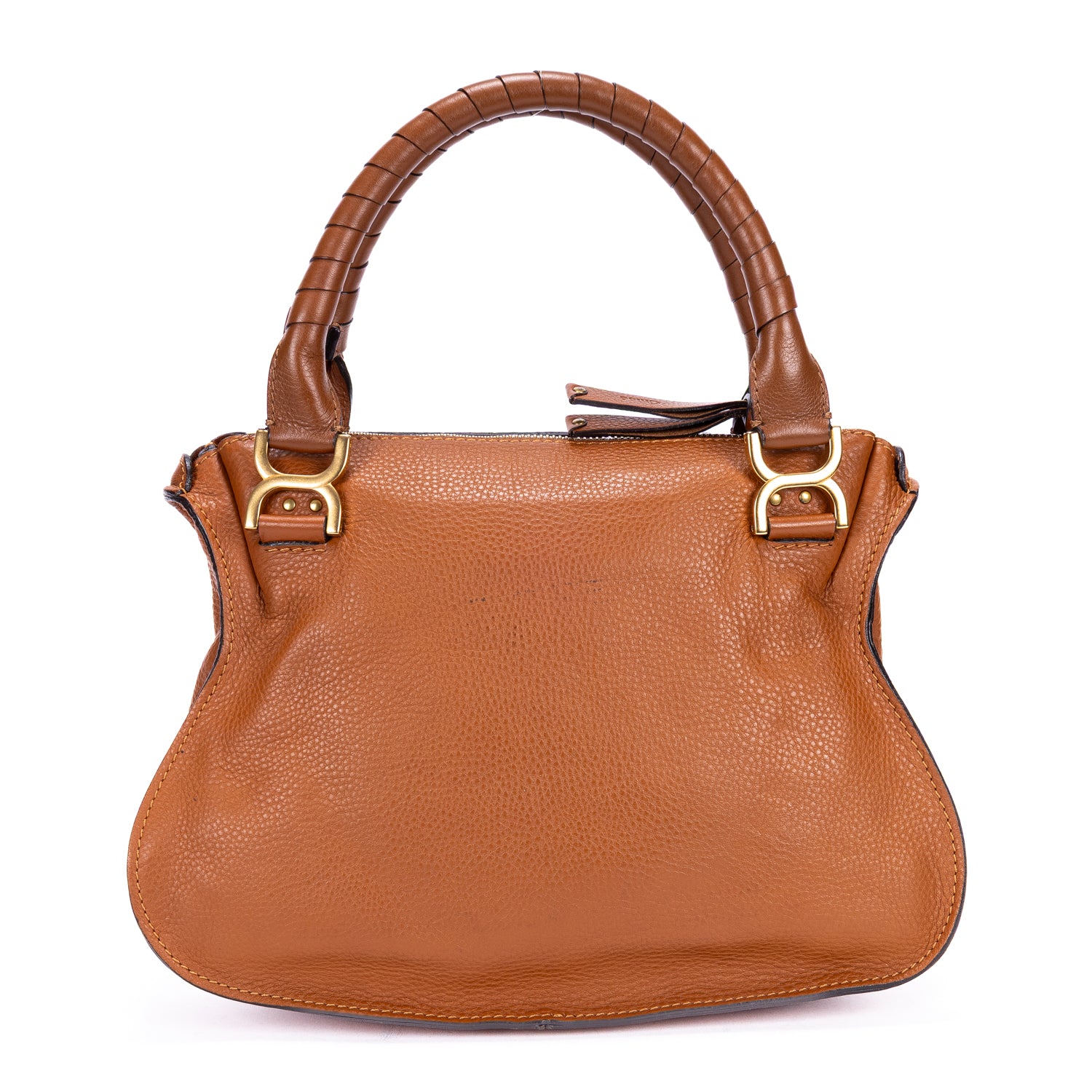 Shoulder Bag Medium Marcie Medium Tan Pebbled Calfskin Leather