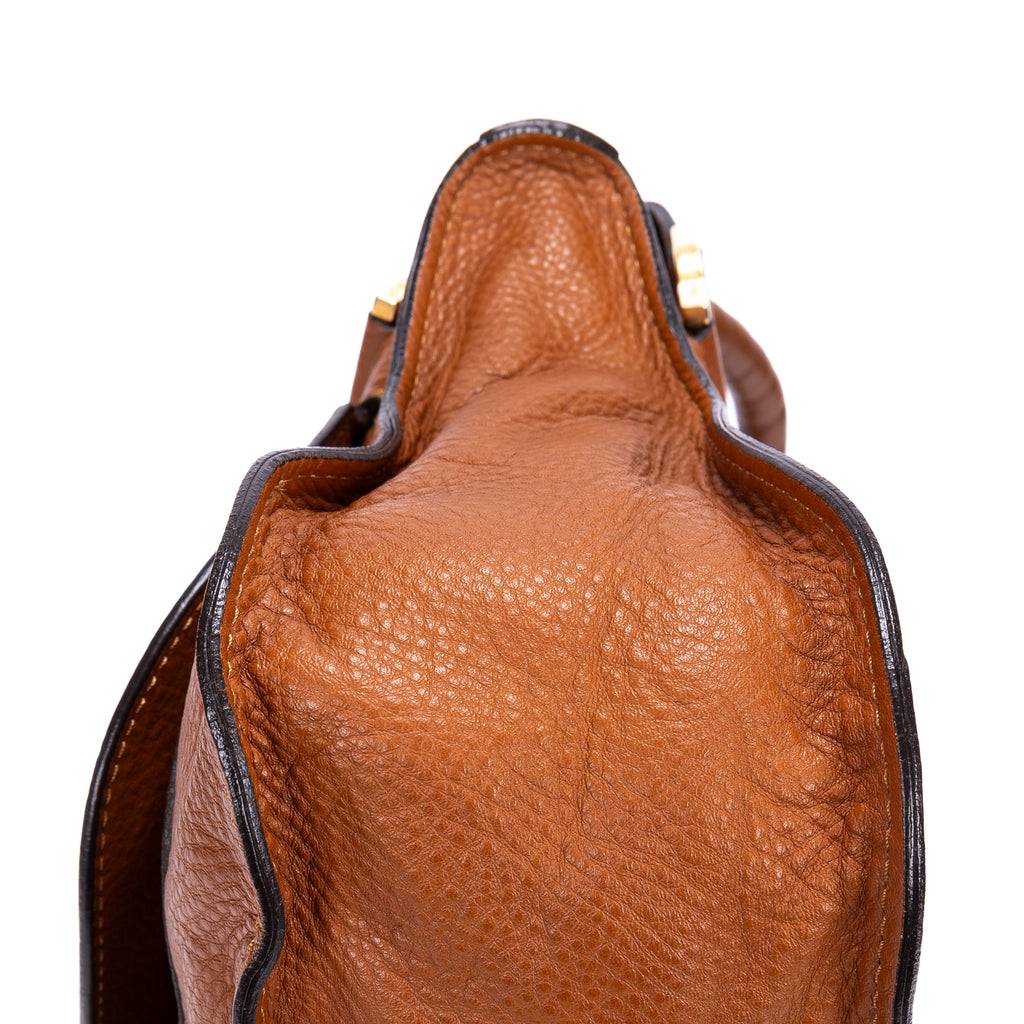 Shoulder Bag Medium Marcie Medium Tan Pebbled Calfskin Leather
