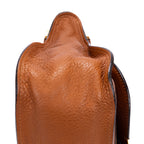Shoulder Bag Medium Marcie Medium Tan Pebbled Calfskin Leather