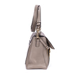 Sac à Bandoulière Faye Day Petit en Cuir de Veau Lisse Gris
