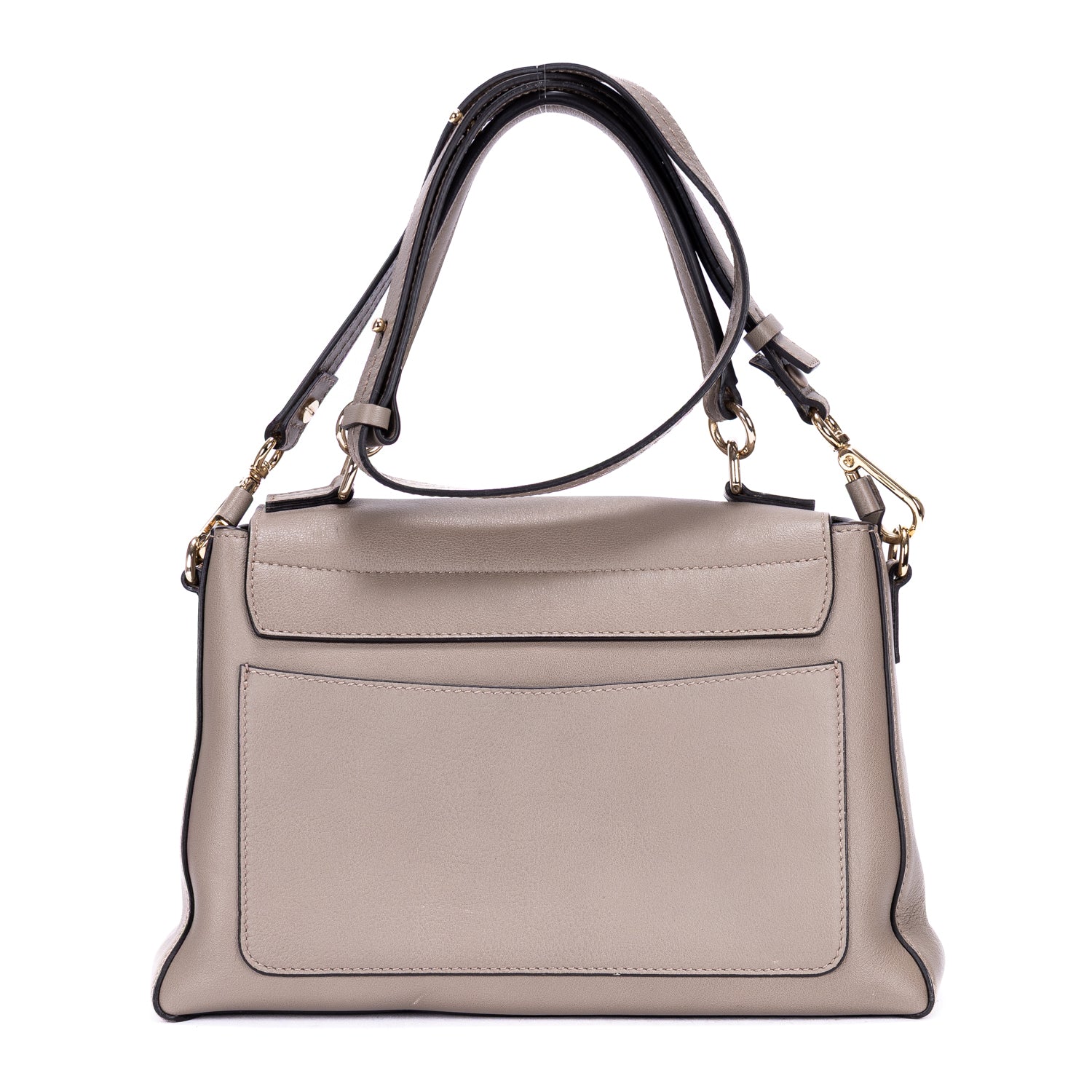 Sac à Bandoulière Faye Day Petit en Cuir de Veau Lisse Gris