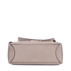 Sac à Bandoulière Faye Day Petit en Cuir de Veau Lisse Gris