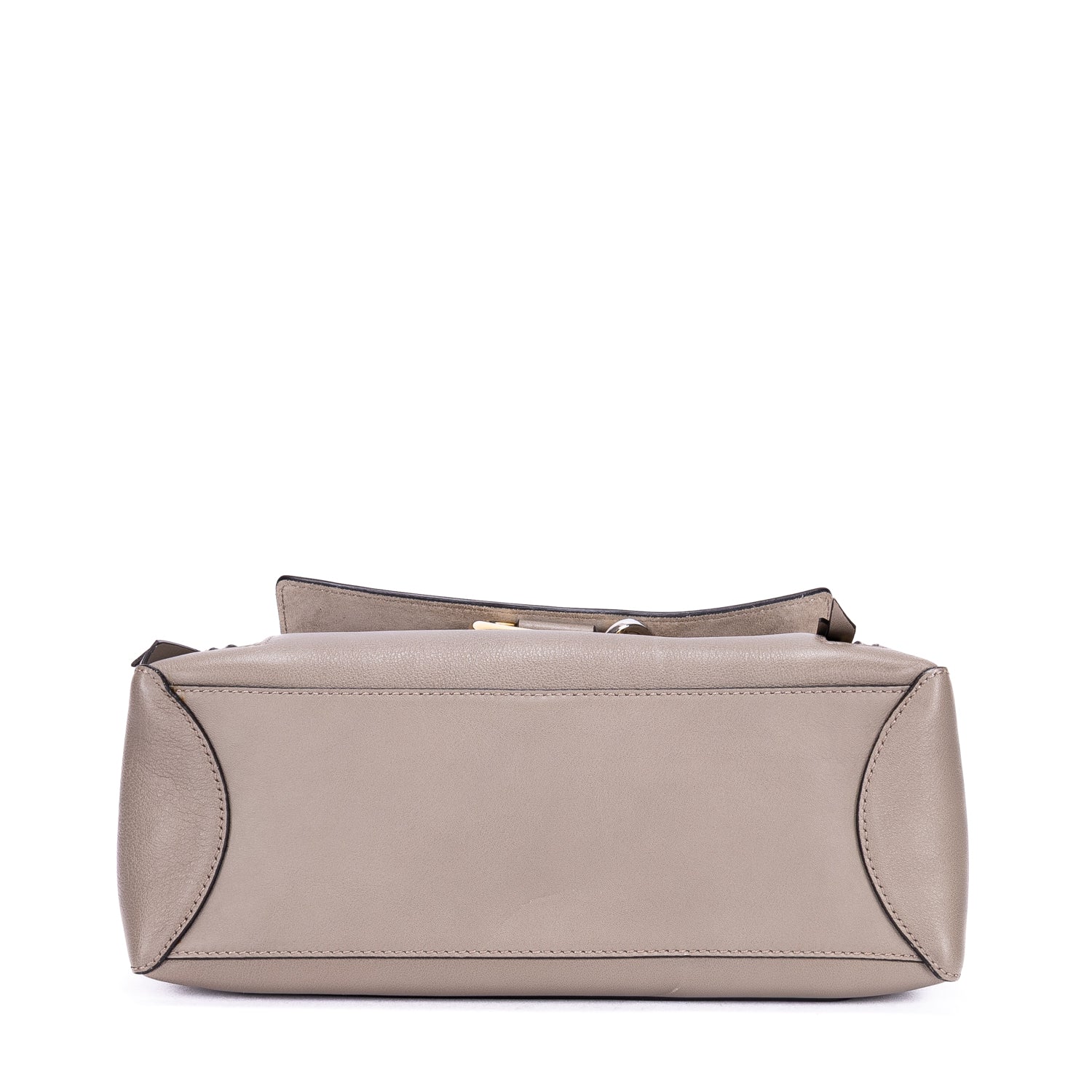 Sac à Bandoulière Faye Day Petit en Cuir de Veau Lisse Gris