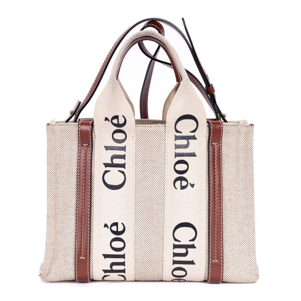 Shoulder Bag Mini Woody Tote Mini Brown Canvas