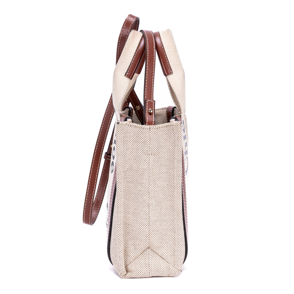 Shoulder Bag Mini Woody Tote Mini Brown Canvas
