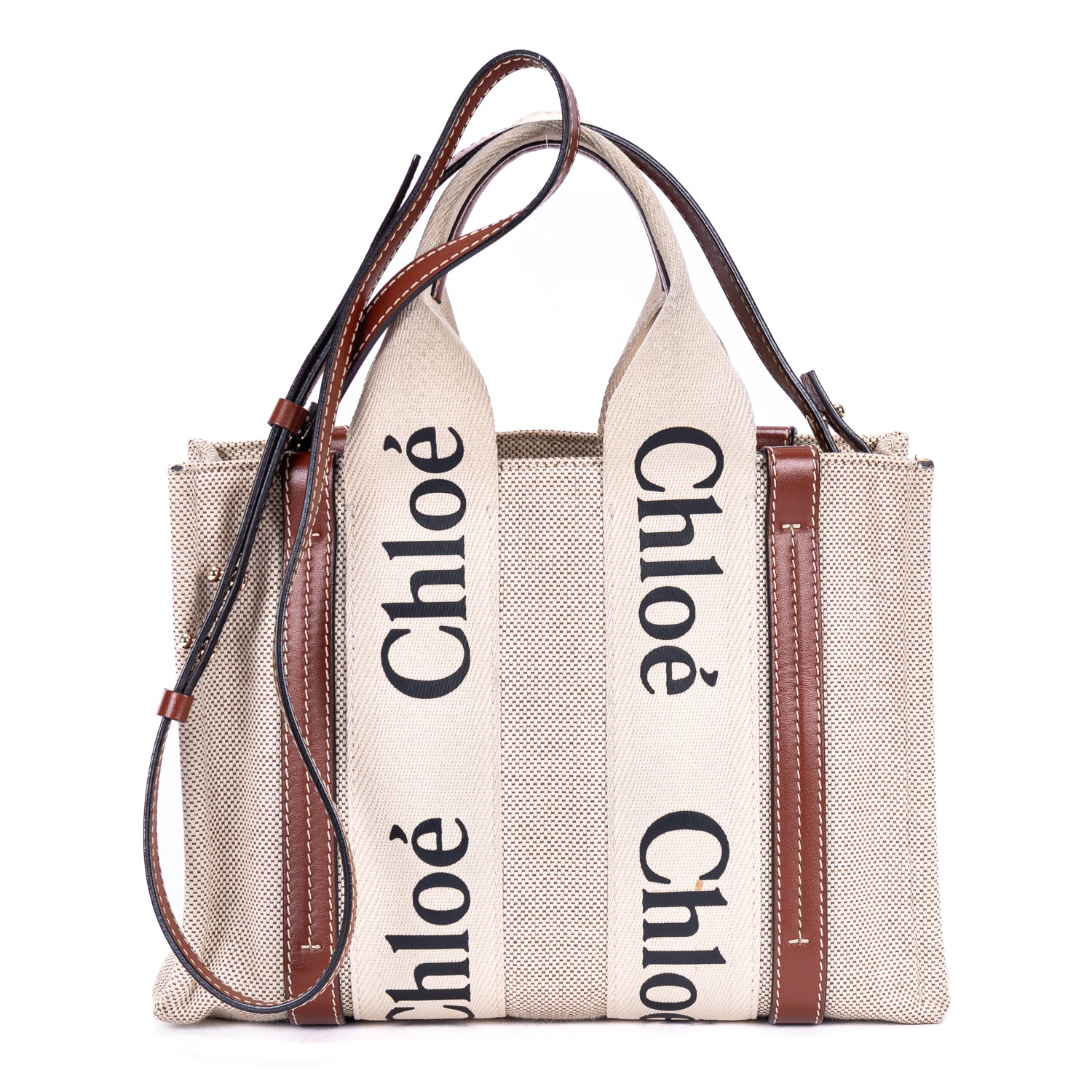 Shoulder Bag Mini Woody Tote Mini Brown Canvas