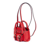 Bandolera Edith Nano Piel de becerro roja