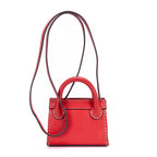 Bandolera Edith Nano Piel de becerro roja