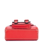 Bandolera Edith Nano Piel de becerro roja