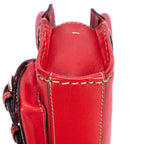 Bandolera Edith Nano Piel de becerro roja