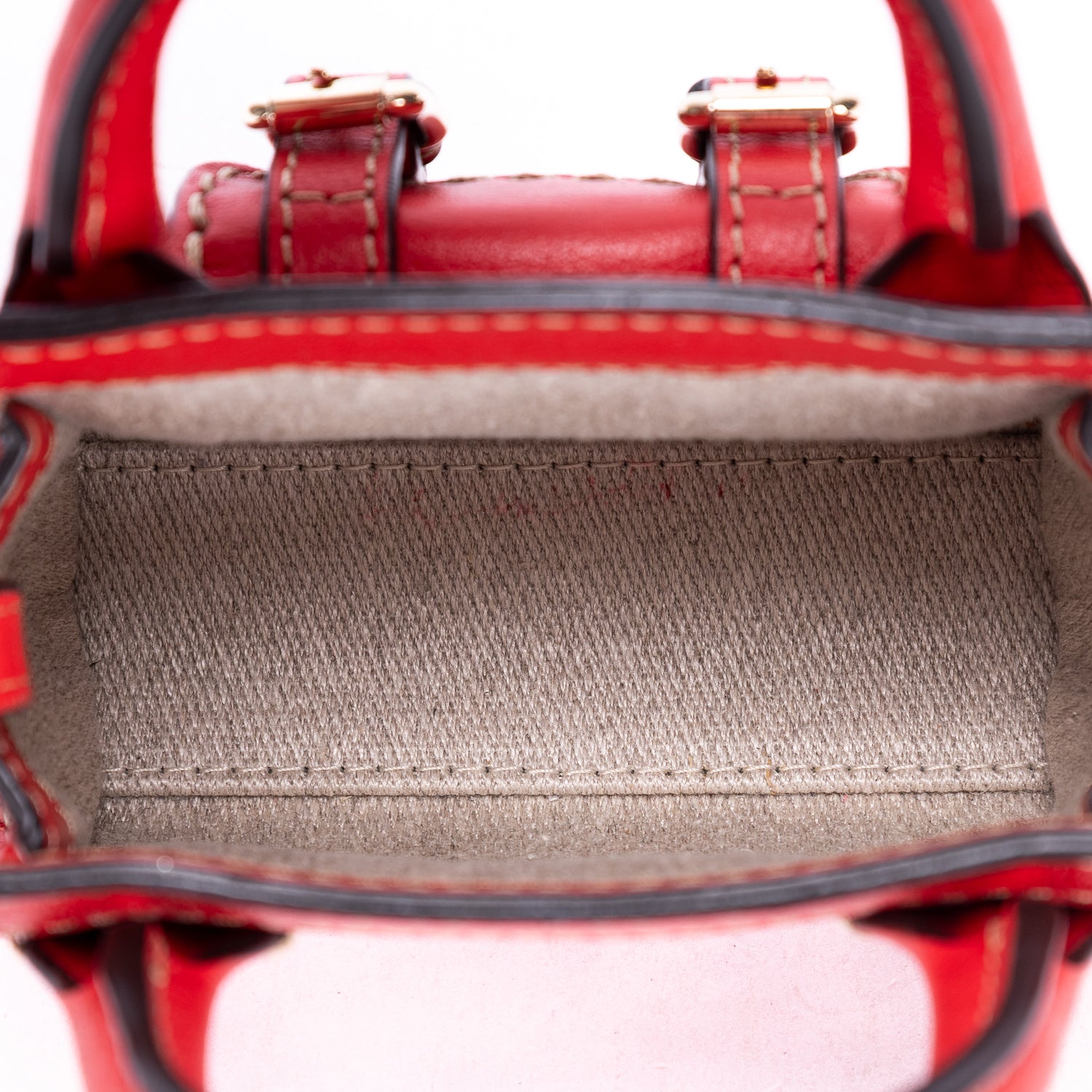 Bandolera Edith Nano Piel de becerro roja