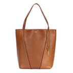 Shoulder Bag Spin Tote bag Brown Calfskin Leather