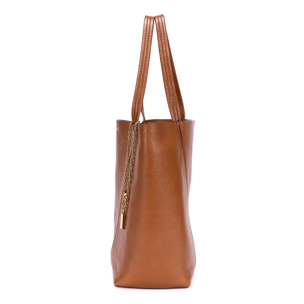 Shoulder Bag Spin Tote bag Brown Calfskin Leather