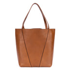 Shoulder Bag Spin Tote bag Brown Calfskin Leather
