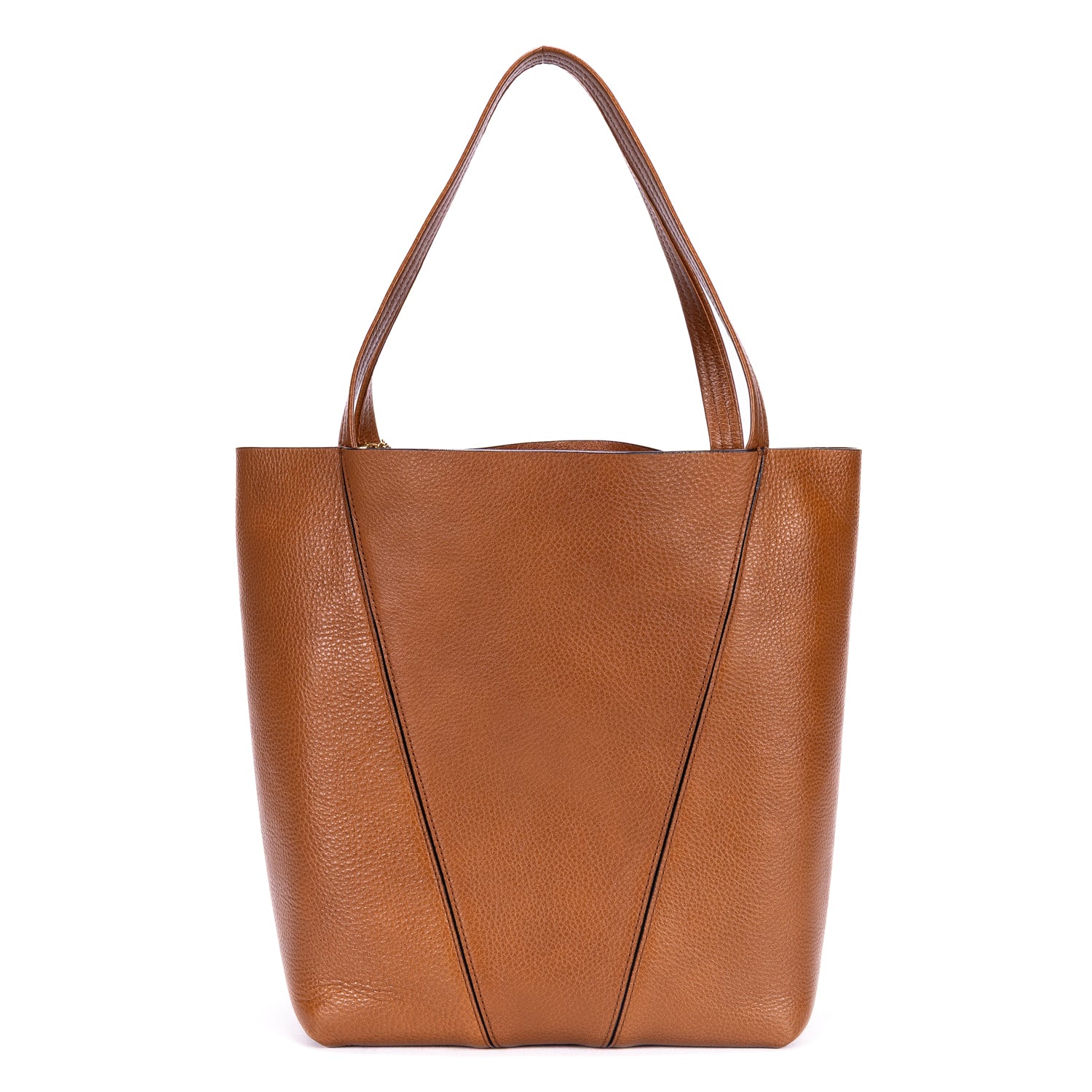 Shoulder Bag Spin Tote bag Brown Calfskin Leather