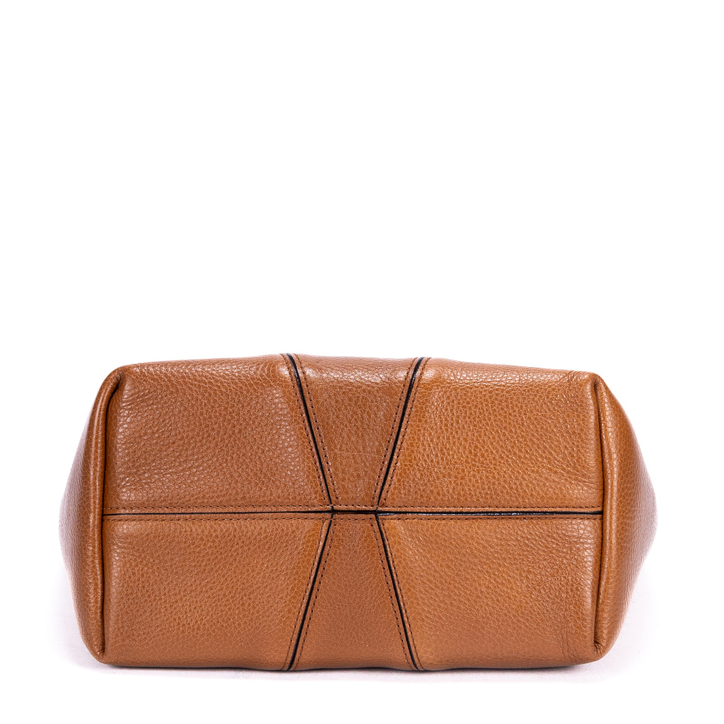 Shoulder Bag Spin Tote bag Brown Calfskin Leather