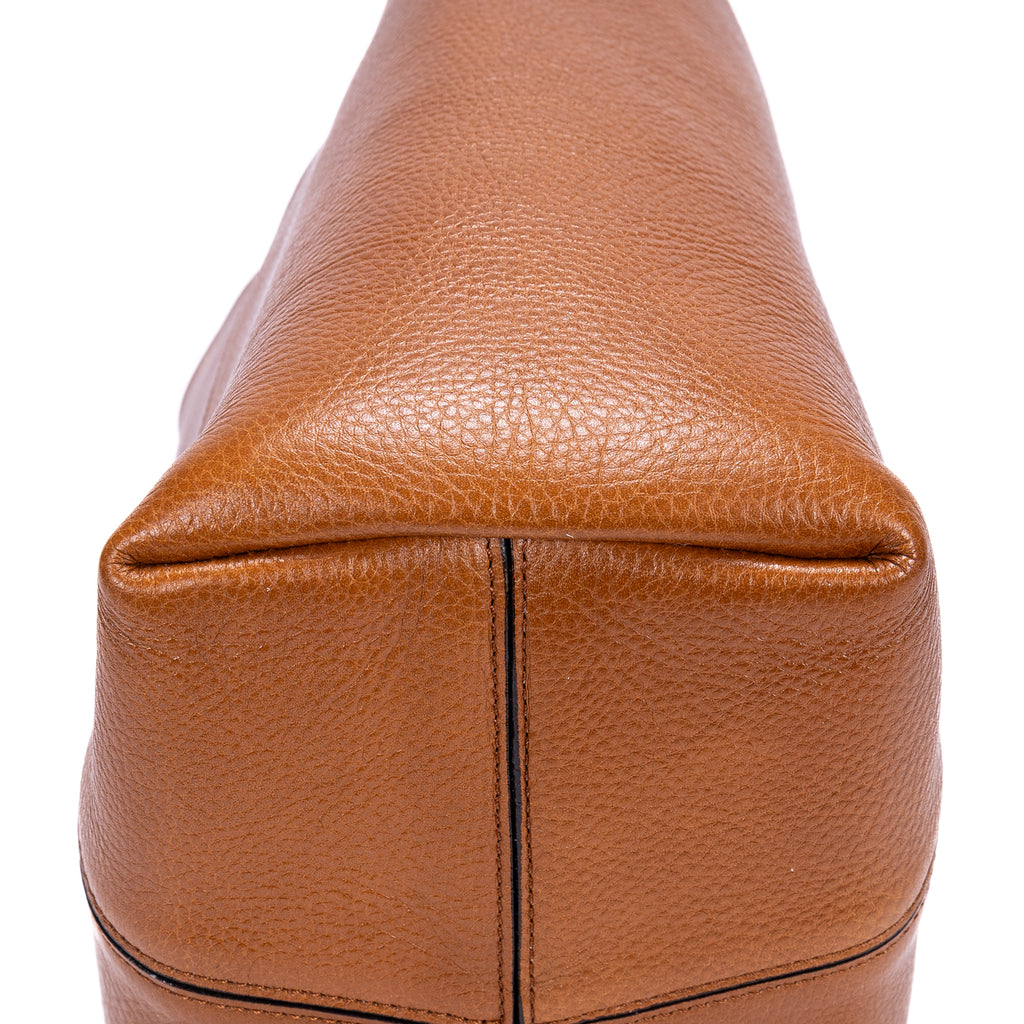 Shoulder Bag Spin Tote bag Brown Calfskin Leather