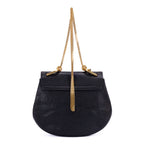 Sac bandoulière petit Drew en cuir de veau grainé noir